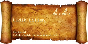 Ludik Lilian névjegykártya